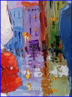 Lidia Tchoumakova Après-midi sur la place, huile sur toile, 50x70cm