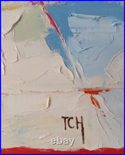 Lidia Tchoumakova Après-midi sur la place, huile sur toile, 50x70cm