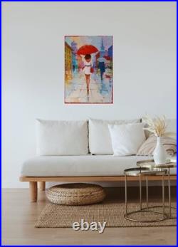 Lidia Tchoumakova Après-midi sur la place, huile sur toile, 50x70cm