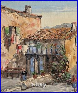 Louis Jacques Vigon Dit Le Vigon Paysage Animé Peinture huile sur toile signée