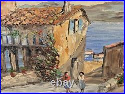 Louis Jacques Vigon Dit Le Vigon Paysage Animé Peinture huile sur toile signée