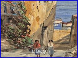 Louis Jacques Vigon Dit Le Vigon Paysage Animé Peinture huile sur toile signée