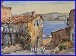 Louis Jacques Vigon Dit Le Vigon Paysage Animé Peinture huile sur toile signée