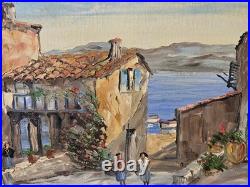 Louis Jacques Vigon Dit Le Vigon Paysage Animé Peinture huile sur toile signée