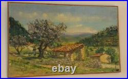 Louis Vigon Authentique Peinture A L'huile Sur Toile Antibes Provence Rare