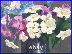Lucien Seevagen (1887-1959) Bouquet de fleurs, huile sur toile signée. +++++++