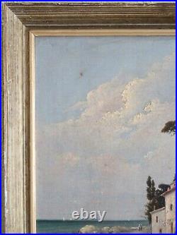 Magnifique Peinture Signée Lignière-1898-la Route De Beaulieu-paysage Animé