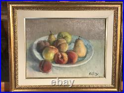 Manuel Ortiz De Zarate 1886-1946 Composition aux fruits Huile sur toile 27X35cm