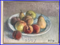 Manuel Ortiz De Zarate 1886-1946 Composition aux fruits Huile sur toile 27X35cm