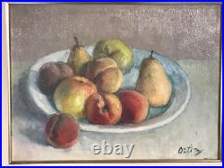 Manuel Ortiz De Zarate 1886-1946 Composition aux fruits Huile sur toile 27X35cm