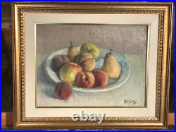 Manuel Ortiz De Zarate 1886-1946 Composition aux fruits Huile sur toile 27X35cm