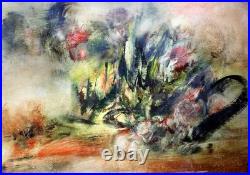 Marc JANSON (1930-2022) Sources et feux Huile sur toile années 1975