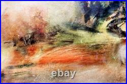 Marc JANSON (1930-2022) Sources et feux Huile sur toile années 1975