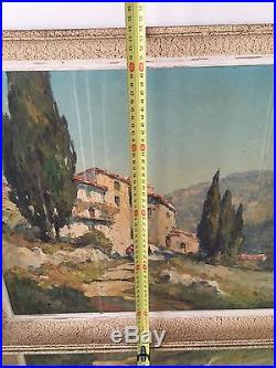Marius HUBERT-ROBERT Nice Peinture HST Provence Huile sur Toile Impressionniste