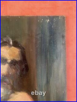 Martin Laurence Huile sur toile Portrait Signé XX