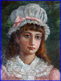 Mary Macarthur (1872-1901) Ancien Tableau Peinture Huile Original Oil Painting