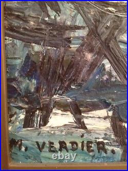 Maurice VERDIER (1919-2003) Marine Pays Basque Port Socoa Huile sur toile signée