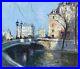 Merio Ameglio Tableau 50/60 Peinture Hst Paris Le Pont Neuf DIM 10f Superbe