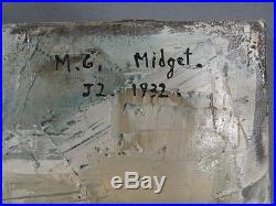 Mg Midget J2 1932 Huile Sur Toile Signée Jean Pierre Rousseau / Rousseau Peintre