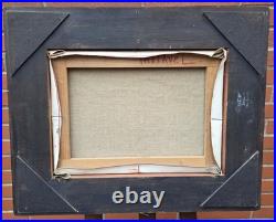 Michel NO. Paysage Abstrait. Peinture huile sur toile signé