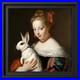 Milady et son lapin Tullasky Original 40×40 Acrylique