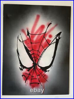 Monsieur SONIC Street Art Abstrait Graffiti Peinture Sur Toile Banksy