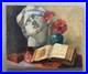 Nature morte, huile sur toile, tableau ancien, peinture, XXe