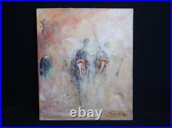 ORIENTALISME Roger VIVES 1939-2013 huile sur toile CAVALIERS BERBERES