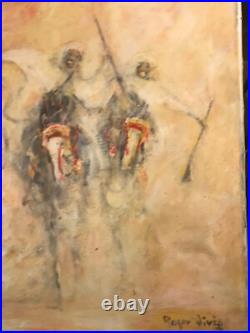 ORIENTALISME Roger VIVES 1939-2013 huile sur toile CAVALIERS BERBERES