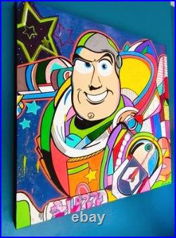 Oeuvre pop art originale sur toile Buzz par Caronart