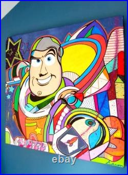 Oeuvre pop art originale sur toile Buzz par Caronart