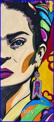 Oeuvre pop art originale sur toile Frida par Caronart