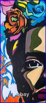 Oeuvre pop art originale sur toile Frida par Caronart