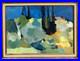 Original Abstract Landscape Oil Painting, Framed, 1950&rsquo;s Style Nicolas de Staël