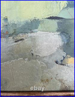 Original Abstract Landscape Oil Painting, Framed, 1950's Style Nicolas de Staël
