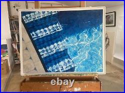 Original Framed Painting Swimming Pool