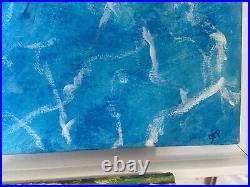 Original Framed Painting Swimming Pool