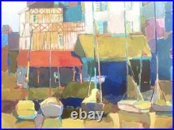 Original Painting Honfleur Normandy Landscape Tableau Paysage Normandie Mer