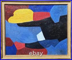Original Vintage Abstract Painting, Modernart, Hand Made, Style Serge Poliakoff