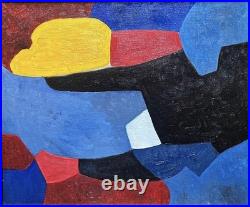 Original Vintage Abstract Painting, Modernart, Hand Made, Style Serge Poliakoff