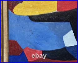 Original Vintage Abstract Painting, Modernart, Hand Made, Style Serge Poliakoff