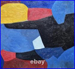 Original Vintage Abstract Painting, Modernart, Hand Made, Style Serge Poliakoff