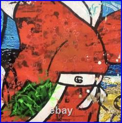 Ouvre De Caspa Street Art Pop Art Signé CA Sur Toile 100x100cm