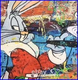 Ouvre De Caspa Street Art Pop Art Signé CA Sur Toile 100x100cm