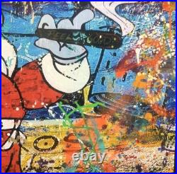 Ouvre De Caspa Street Art Pop Art Signé CA Sur Toile 100x100cm