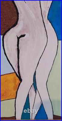 Ouvre originale signée aljack Abstraction figurative érotique Acrylique