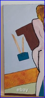 Ouvre originale signée aljack Abstraction figurative érotique Acrylique