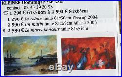 PARIS Tableau peinture huile sur toile peintre KLEINER oeuvre originale signée