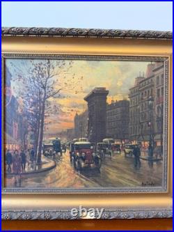PARIS en 1900. Peinture sur toile par Baladés