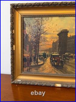 PARIS en 1900. Peinture sur toile par Baladés